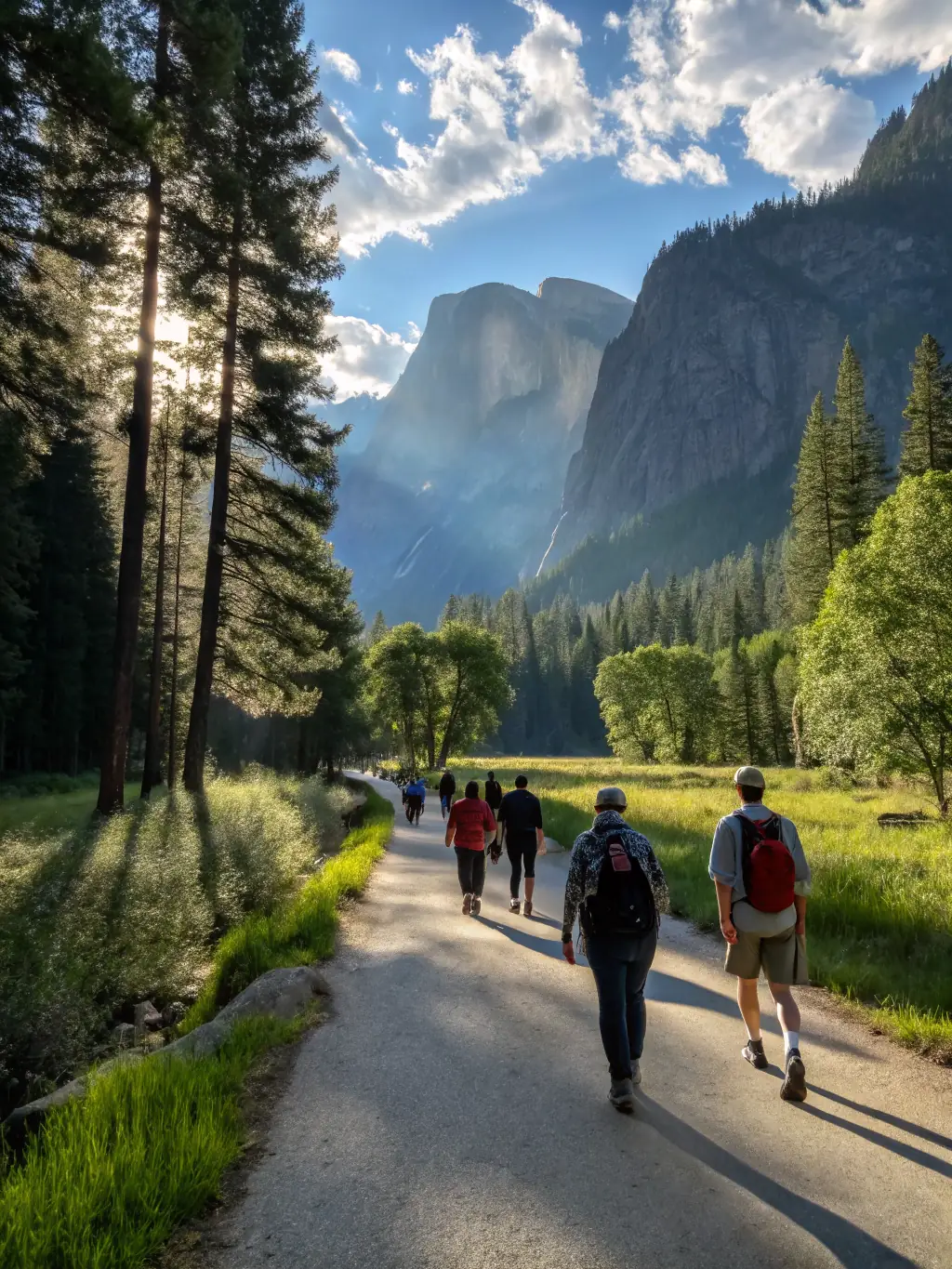 A scenic image of people enjoying outdoor recreational activities in Coren, highlighting the access to facilities provided by ASSOCIATION SPORTS ET LOISIRS.